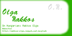 olga makkos business card